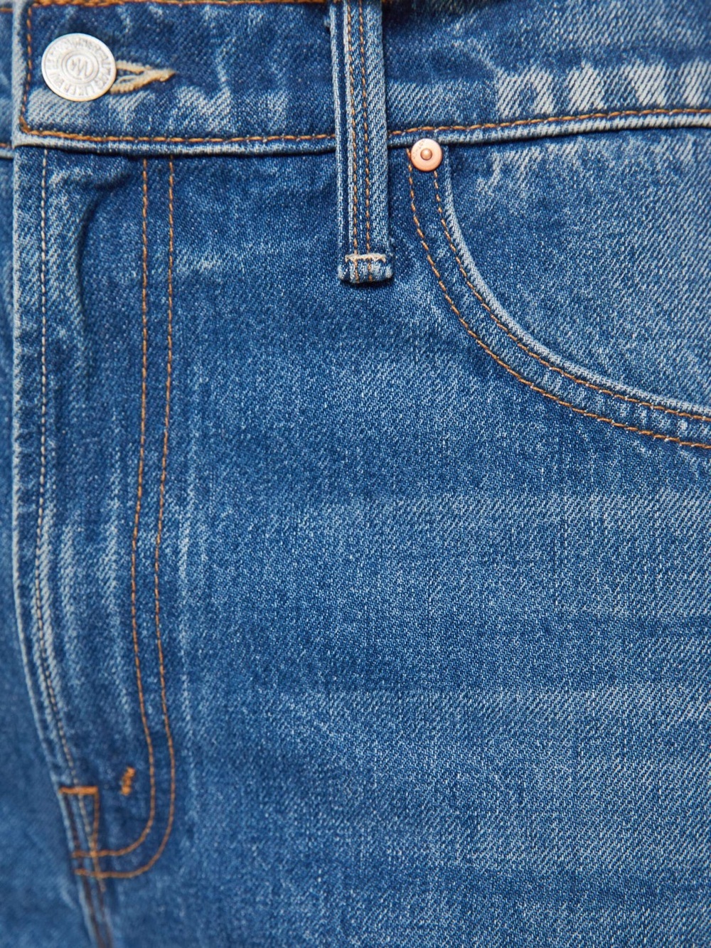 Mother The Dodger Flood Classic High -Rise Straight Leg Women Jeans - Blue - Picture 6 of 10